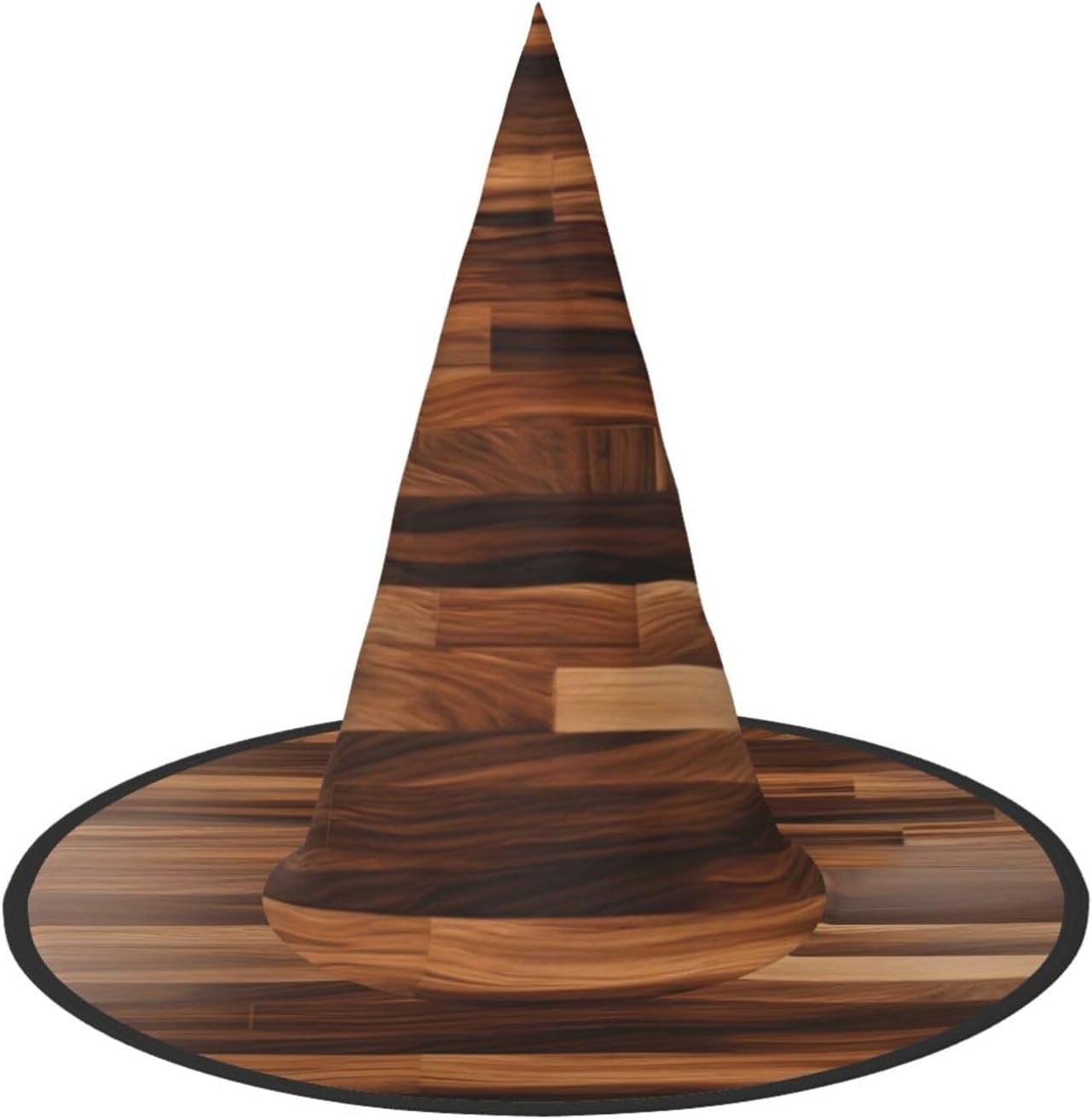 Decorazione del cappello della strega della stampa del grano del legno per Halloween,Cappelli di Halloween versatili,Cappelli maghi pieghevoli cappelli da strega Bulk