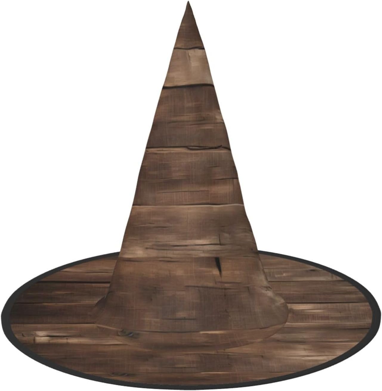 Decorazione rustica per cappello da strega con stampa in legno vecchio fienile per Halloween, cappelli versatili di Halloween, cappelli da mago pieghevoli alla rinfusa