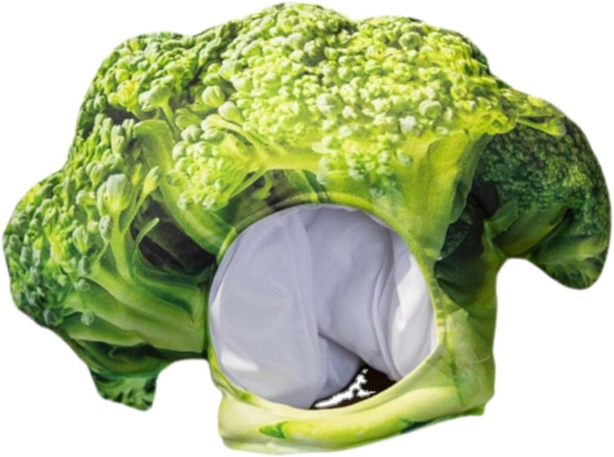 F Fityle Cappello Copricapo in Peluche Broccoli novità Decor Cappello Giocattolo Migliori Regali Cappello Costume Cosplay