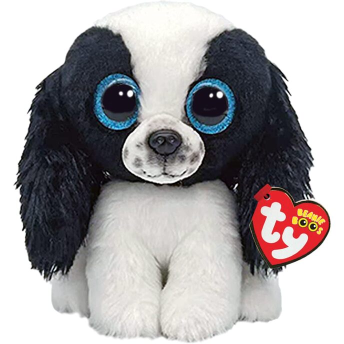 Ty Beanie Boos Sissy der Hund, mit großen blauen Augen und Glitzer, das Stofftier mit großen funkelnden Augen 15 cm T36570
