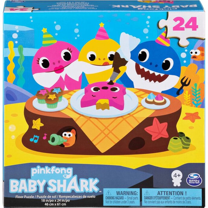 Baby Shark Puzzle 24 Stéck, 46 x 61 cm, assortéiert Grafiken
