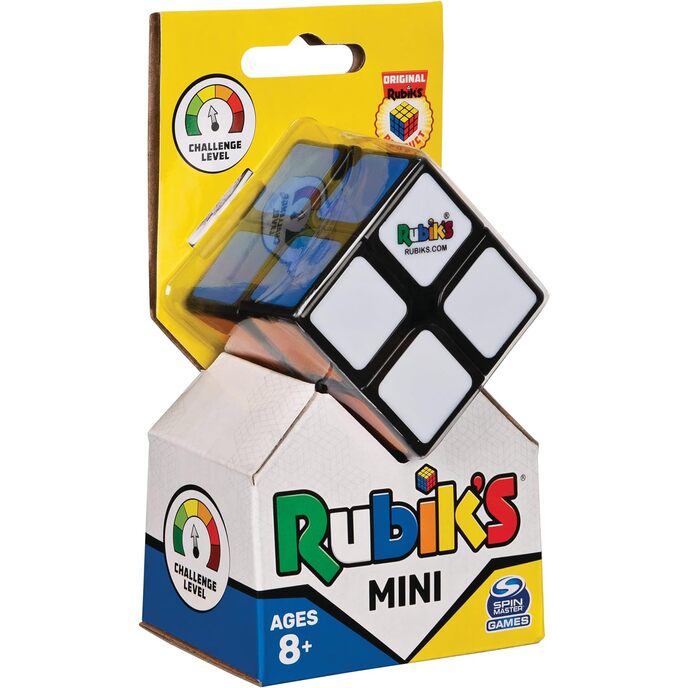 Rubik's, spin master, le mini cube 2x2, l'original, avec 2 couches de 4 cubes, casse-tête professionnel à combinaison de couleurs, format de poche, adapté aux enfants à partir de 8 ans,