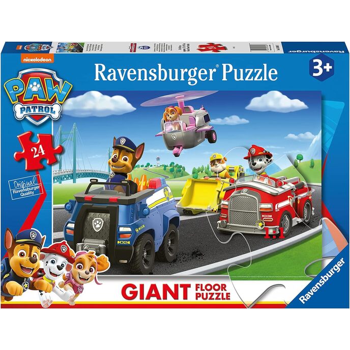Ravensburger 030897 Paw Patrol, 24-teiliges Riesen-Bodenpuzzle, Puzzle für Kinder, empfohlenes Alter ab 3 Jahren
