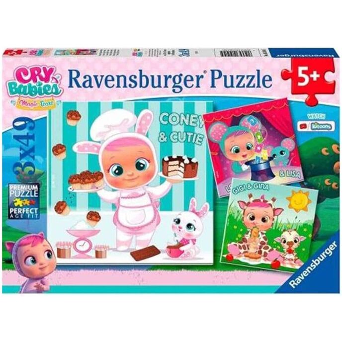 Ravensburger puzzle - puzzle bébés qui pleurent 3x49 cm, 05104 5