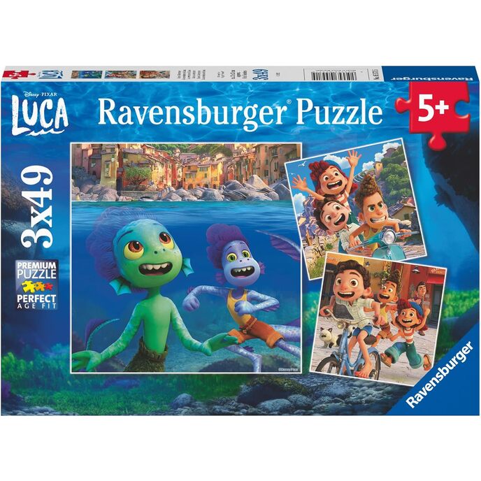 Ravensburger, Luca, 3x49 Teile, Puzzle für Kinder, empfohlenes Alter ab 5 Jahren, mehrfarbig, 05571 5