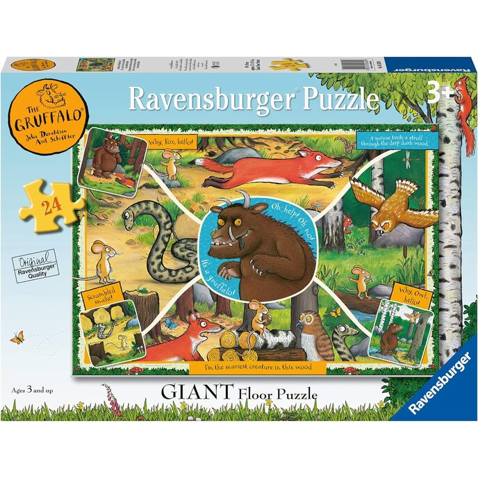 Ravensburger gruffalo quebra-cabeça de chão gigante de 24 peças para crianças de 3 anos
