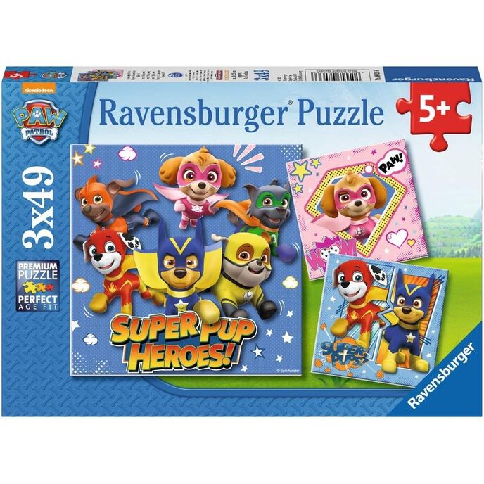 Ravensburger puzzle paw patrol d puzzle 3x49 τμχ παζλ για παιδιά