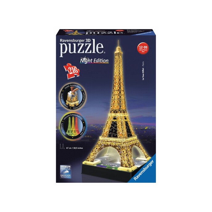 3D-Gebäudepuzzle - Eiffelturm-Nacht-Sonderausgabe 12579