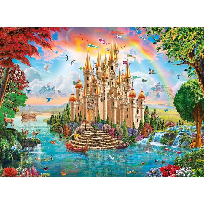 Ravensburger, castelo de conto de fadas, 100 peças xxl, quebra-cabeça para crianças, idade recomendada 6+, multicolorido, 13285 0