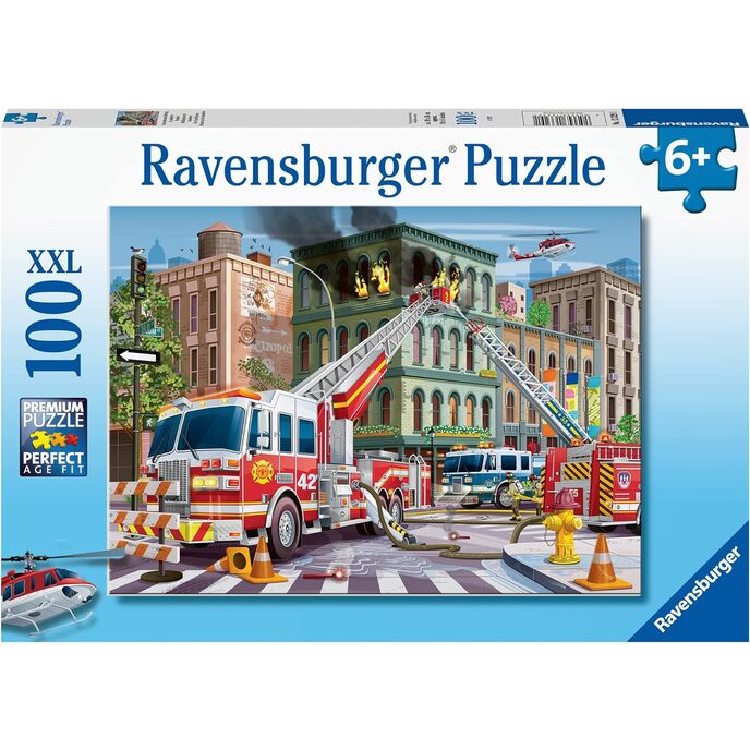 Ravensburger, Feuerwehrleute, 100 Teile XXL, Puzzle für Kinder, empfohlenes Alter ab 6 Jahren, mehrfarbig, 13329 1