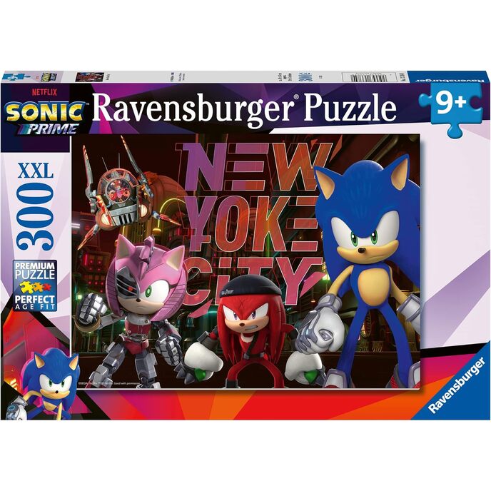 Ravensburger - Puzzle Sonic, 300 Pezzi XXL, Età Raccomandata 9+ Anni