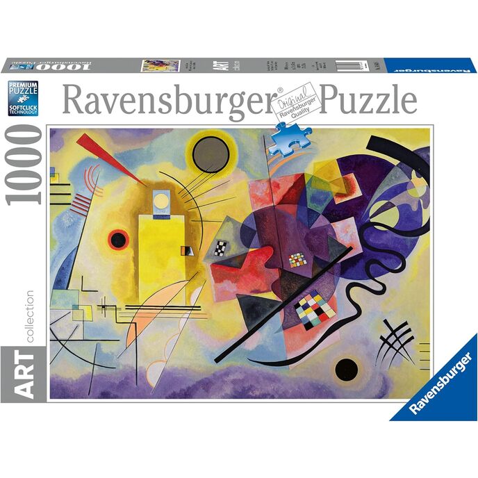 Ravensburger kandinsky, wassily: geel, rood, blauw puzzel, 1000 stukjes, veelkleurig, 14848 kandinsky wassily: geel, rood, blauw
