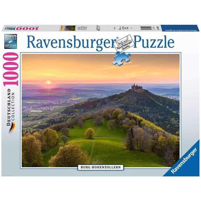 Puzzle Ravensburger, puzzle 1000 pièces, château de Hohenzollern, puzzle pour adultes, collection Allemagne, puzzle paysage, puzzle Ravensburger - impression de haute qualité