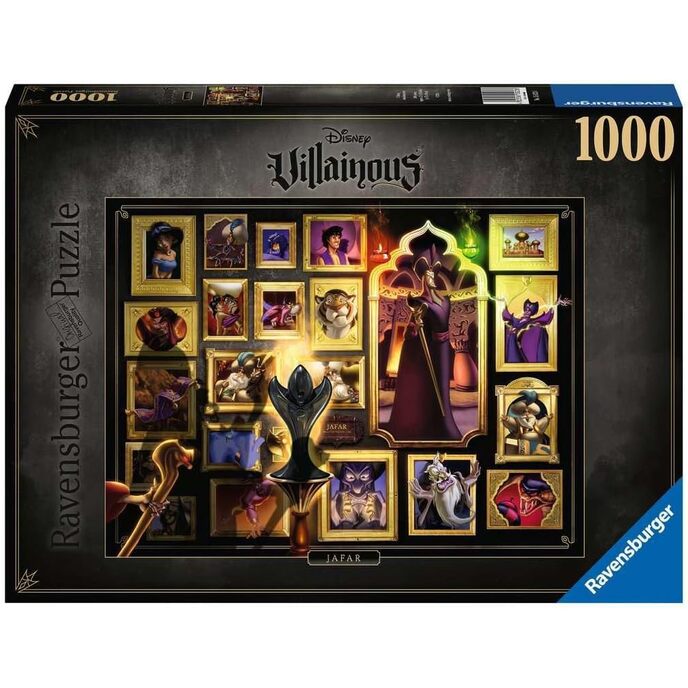 Ravensburger puzzle 1000 pièces, collection méchant, puzzle pour adultes, Disney, mauvais personnages, Jafar, Aladin, exclusivité Amazon