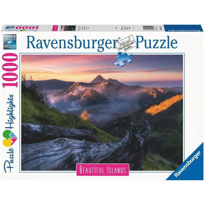 Ravensburger 1000 pieces, Monte Bromo, Indonesia, Beautiful Islands collection, puzzle for adults, multicolored, 16911 5