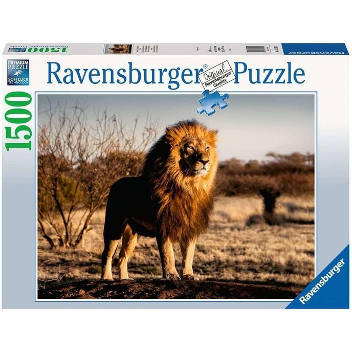 Ravensburger - slagalica lav, kralj životinja, 1500 komada, slagalice za odrasle