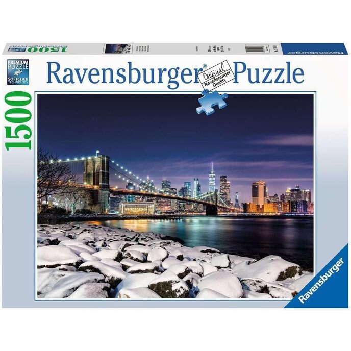 Ravensburger - Winter in New York Puzzle, 1500 Teile, Puzzle für Erwachsene