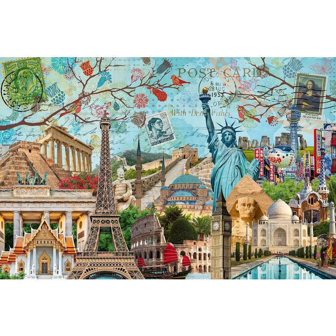 Ravensburger - collagepuzzel grote stad, 5000 stukjes, puzzel voor volwassenen