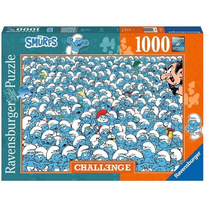 Ravensburger - Puzzle Les Schtroumpfs, collection défi, 1000 pièces, puzzles adultes