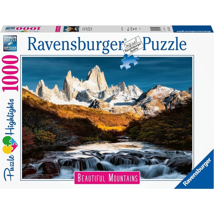 Ravensburger - sestavljanka fitz roy, patagonia, zbirka lepe gore, 1000 kosov, sestavljanka za odrasle