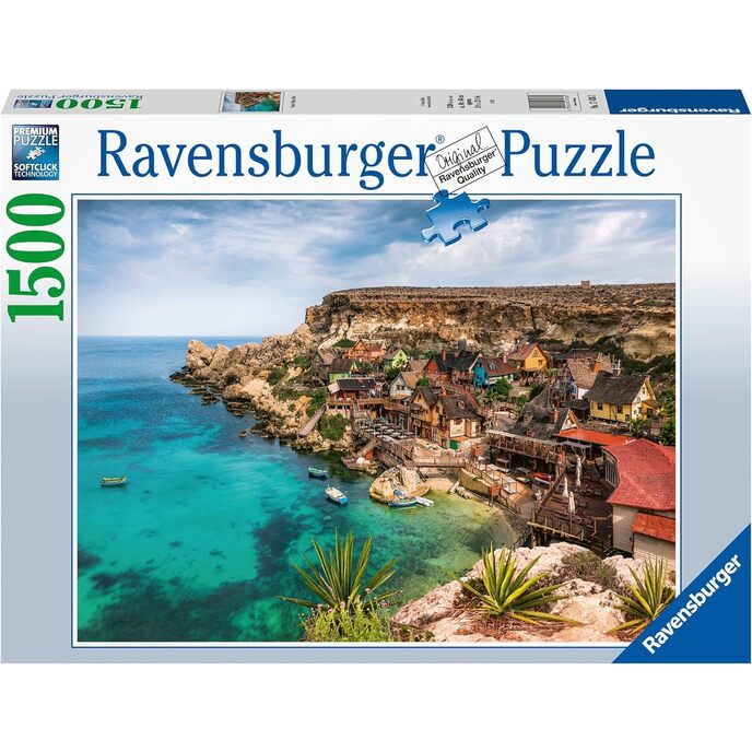 Ravensburger - Popeye Village Puzzle, Malta, 1500 Teile, Puzzle für Erwachsene