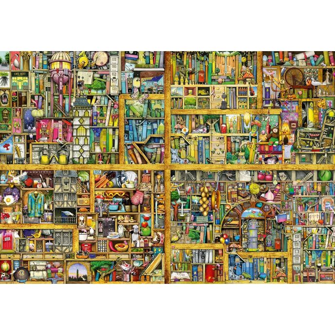 Ravensburger Italia- puzzle 18000 piezas librería colin thompson, multicolor, 17825 4