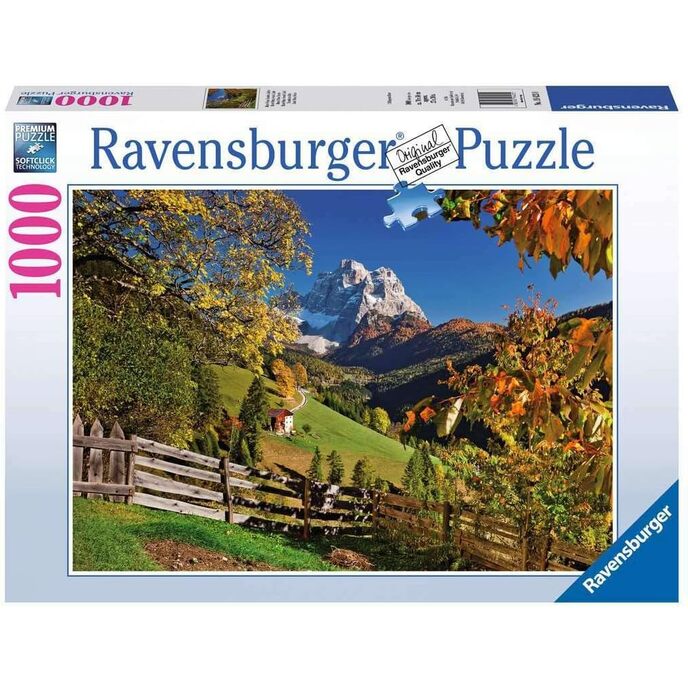 Ravensburger Puzzle Monte Pelmo, per adulti, paesaggio, stampa di alta qualità, 1000 pezzi Montagna