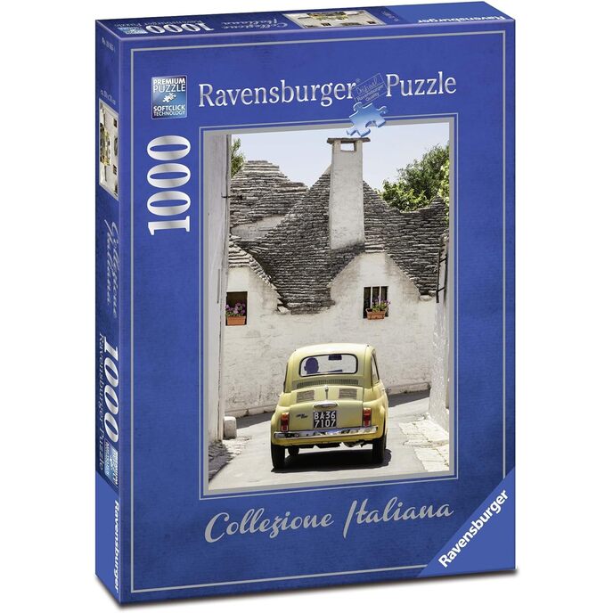 Ravensburger puzzel, puzzel van 1000 stukjes, Alberobello, Italiaanse collectie, puzzel voor volwassenen, Italië puzzel, ravensburger puzzel - hoge kwaliteit print