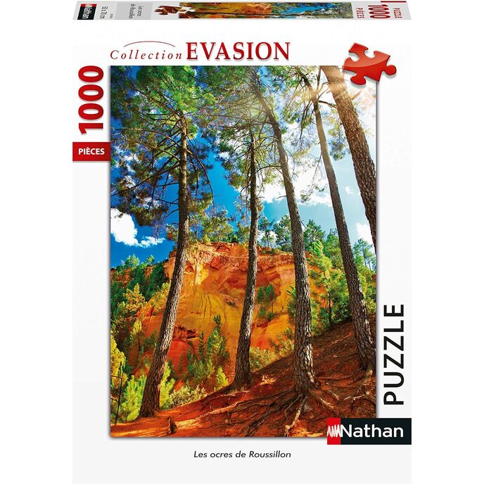 Nathan-puzzle 1000 pièces ocres roussillon για ενήλικες, έγχρωμο, 4005556876396