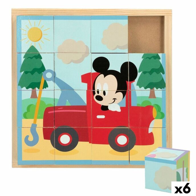 Holzpuzzle für Disney-Kinder ab 3 Jahren (6 Einheiten)
