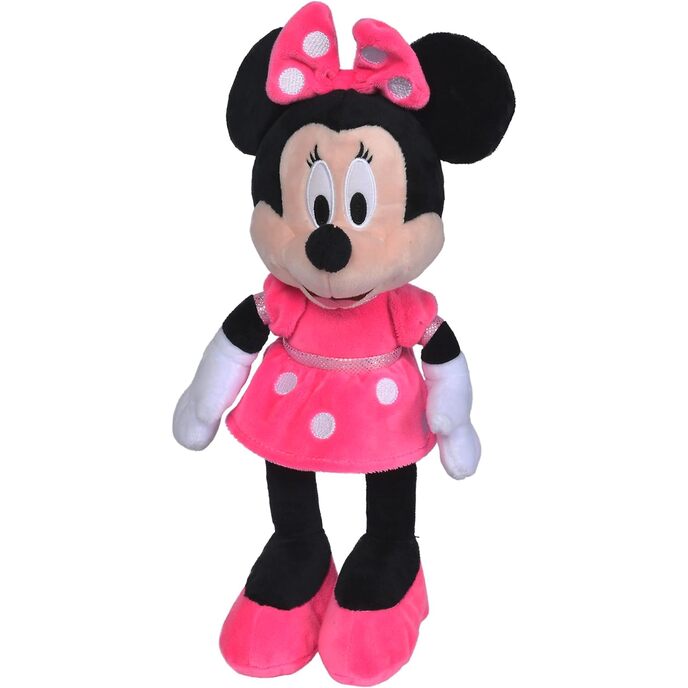 Simba - Disney Minnie Plüschtier, 6315870230, 35 cm, mit fuchsiafarbenem Kleid, + 0 Monate