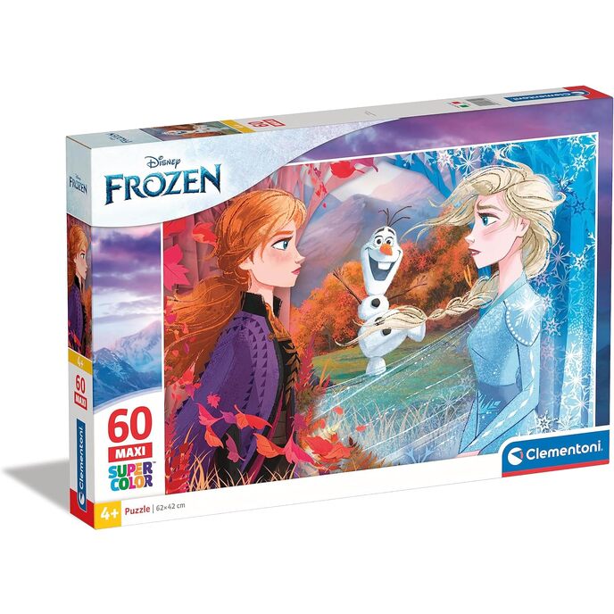 Clementoni clementoni-26452-supercolor Disney Frozen 2-60 Maxiteile, Kinderpuzzle, Mehrfarbig, 26452