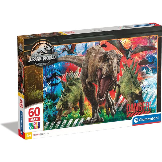 Puzzle Clementoni Jurassic Park/world, 60 maxi piese, multicolor, 26456
