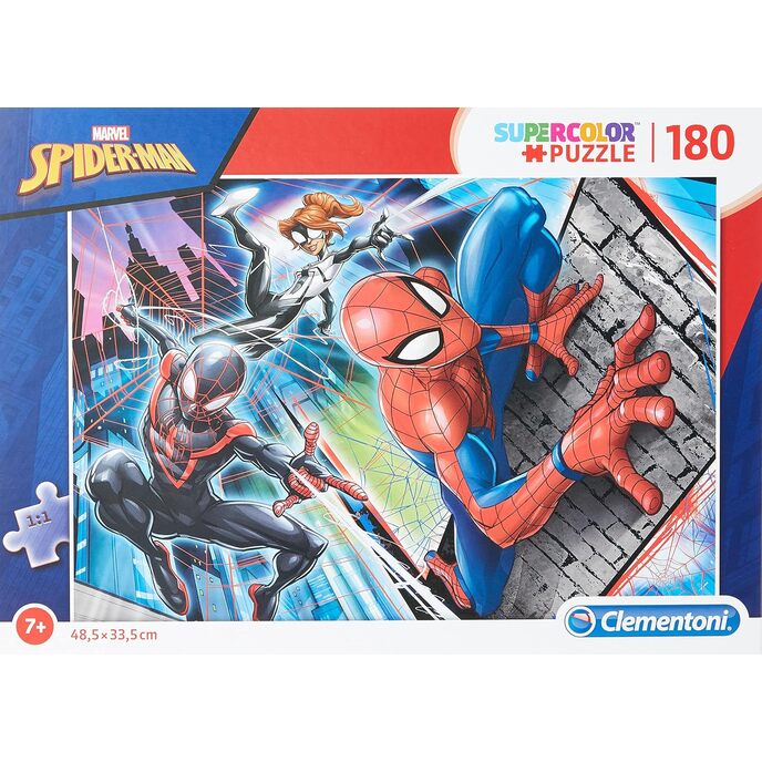 Clementoni homem-aranha supercolor quebra-cabeça homem-180 peças, multicolorido, 29293