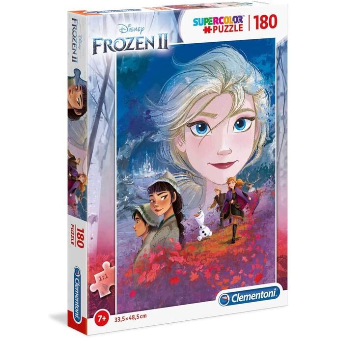 Clementoni clementoni-29768-supercolor Disney Frozen 2-180 Teile, Kinderpuzzle, mehrfarbig, 29768