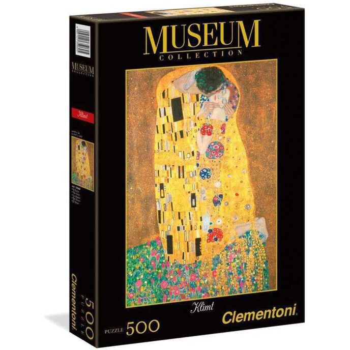 Clementoni- klimt-the kiss gustav muzeálna zbierka puzzle, neutrálna farba, 1000 dielikov, 31442 klimt - the kiss
