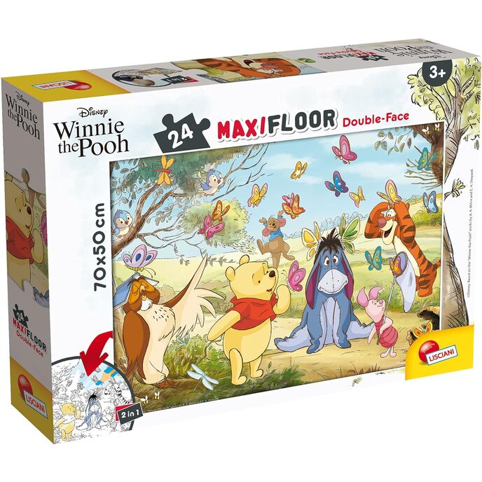 Lisciani-Spiele – Disney-Puzzle DF Maxi Floor 24 Winnie Puuh Kinder, mehrfarbig, 86665