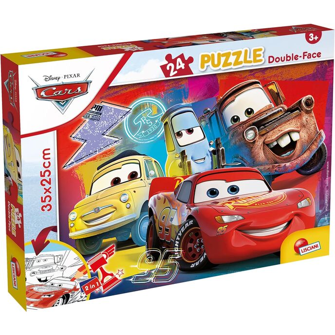 Lisciani Spiele Disney Puzzle DF M-Plus 24 Autos, 99498 Autos 24