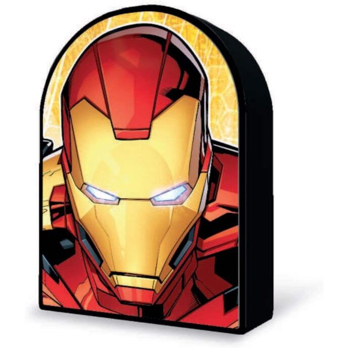 Stora spel Marvel Avengers Iron Man vertikalt linsformigt pussel, med 300 bitar inkluderade och plåtlåda med 3D-effekt-pub02000, pub02000