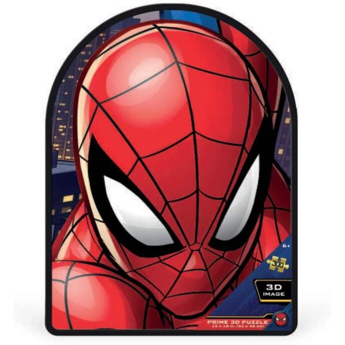 Große Spiele Marvel Avengers Spiderman vertikales Linsenraster-Puzzle mit 300 Teilen und Blechdose mit 3D-Effekt-pub03000, pub03000