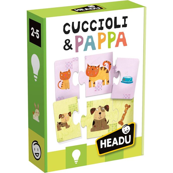 Headu puppies & food logická hra pro nejmenší it20058 vzdělávací hra pro děti 2-4 roky made in Italy single