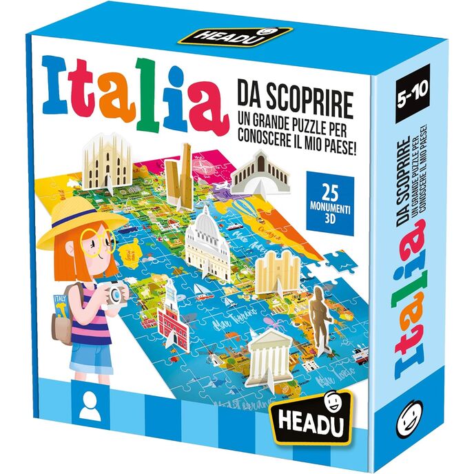 Headu Italy odkrywa wspaniałą łamigłówkę do nauki o moim kraju it23110 gra edukacyjna dla dzieci w wieku 5-10 lat wyprodukowana we Włoszech