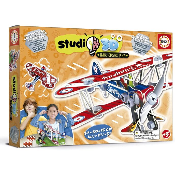 Educa - детский самолетик-студия 3d пазлы картон 3d 