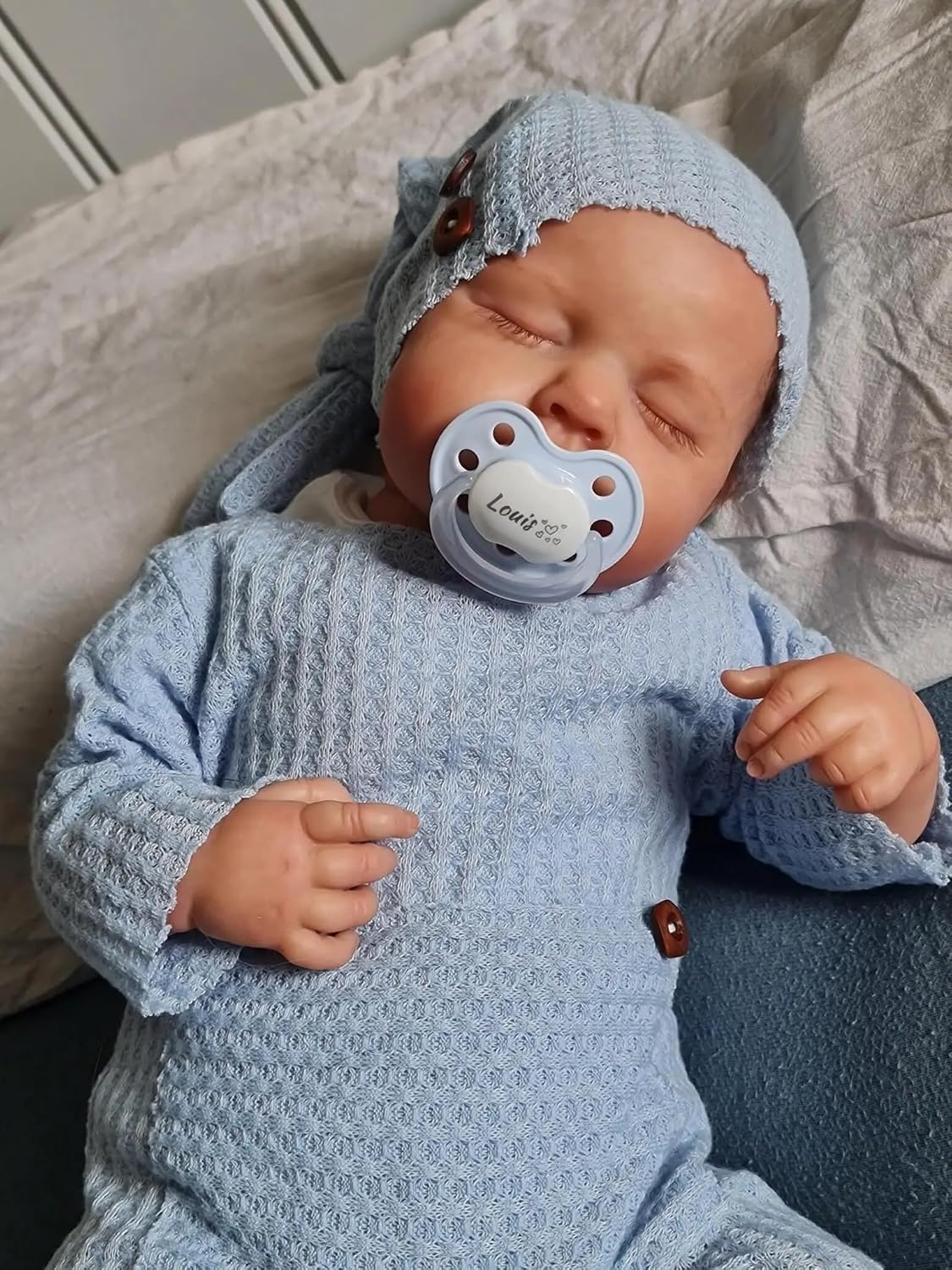 Nuovo arrivo 19 pollici bambola neonato dimensioni neonato costruzione fatta a mano 3D pelle dipinta capelli vene visibili regalo di natale