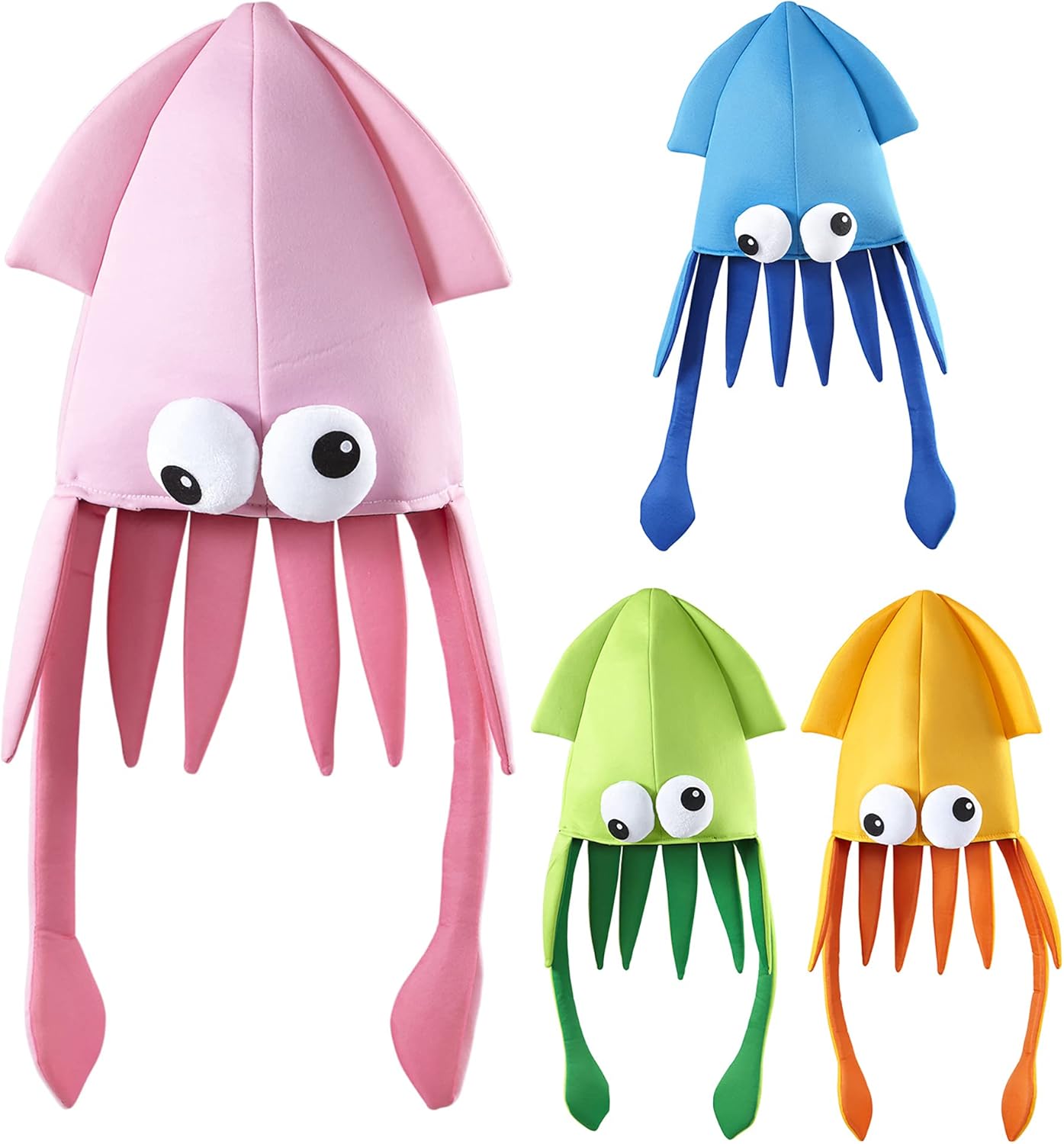 W WIDMANN MILANO Party Fashion - Cappello Calamaro Gigante Adulto Unisex, 1 Pezzo, Pesci, Mondo Marino, Carnevale, Feste a Tema